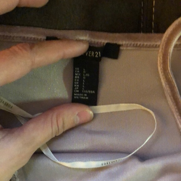 Light purple velvet crop top - Picture 3 of 4